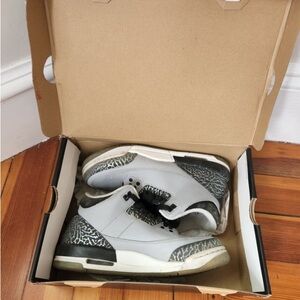 Jordan 3s in Gray, Black, & white